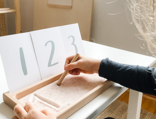 sand tray + number card bundle